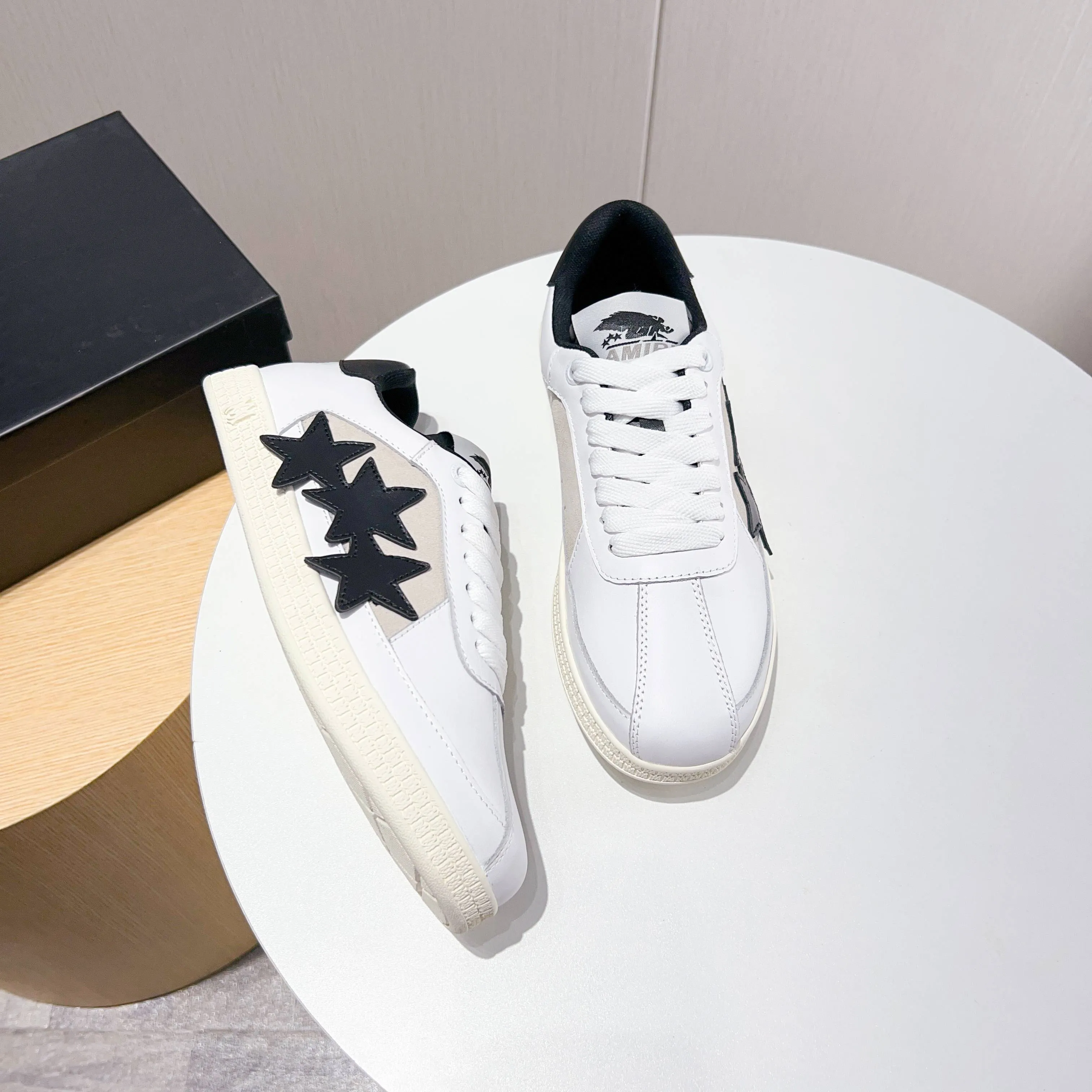 Men's shoes 💰420 [New style] 🌲🌲Balmain - New Amiri trendy shoes, low-top casual sports shoes, the same style as celebrities, made of selected pebbled cowhide and frosted cowhide, original outsole, comfortable on the feet, high-end workmanship, welcome to buy. Size: 39-45 (46 customized)